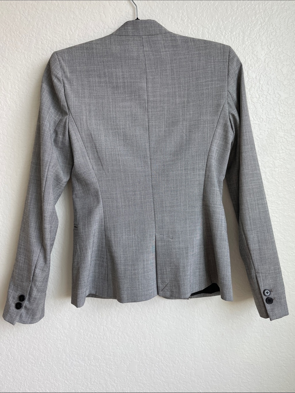 ZARA  BASIC COLLECTION Light Gray Tailored Blazer • 4
